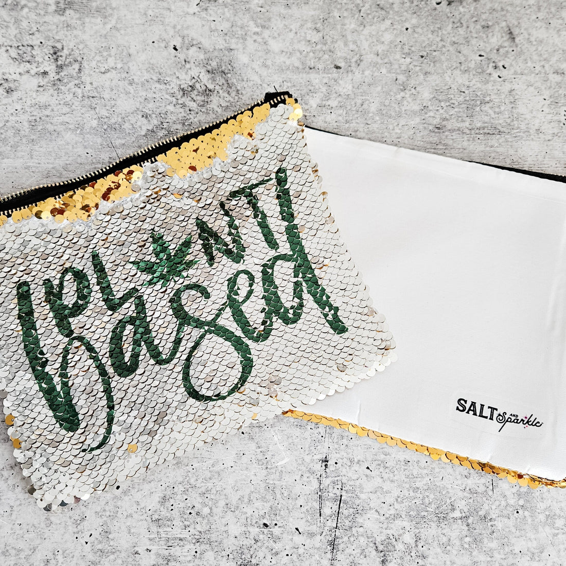 Plant Based 420 Sequin Cosmetic Case