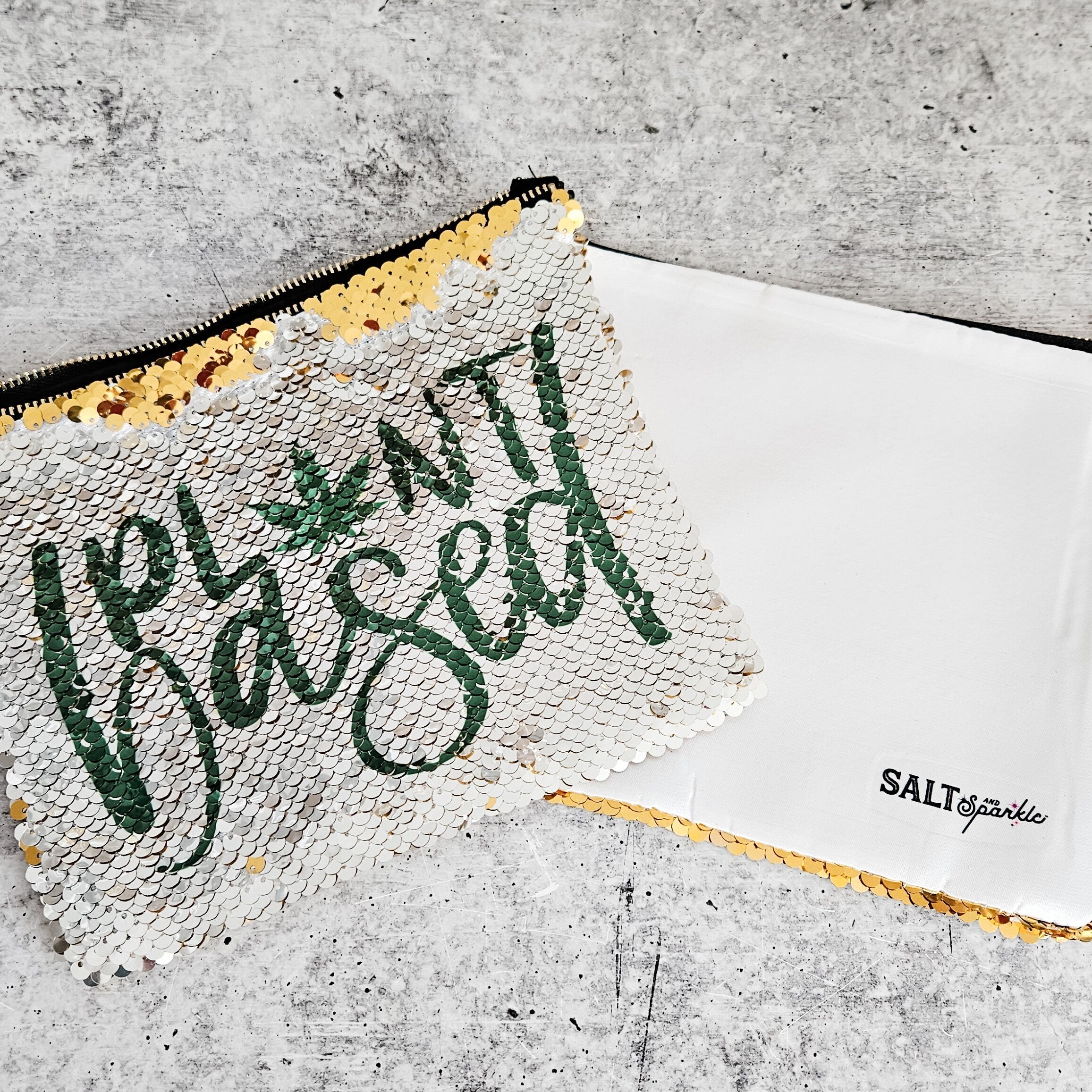 Plant Based 420 Sequin Cosmetic Case