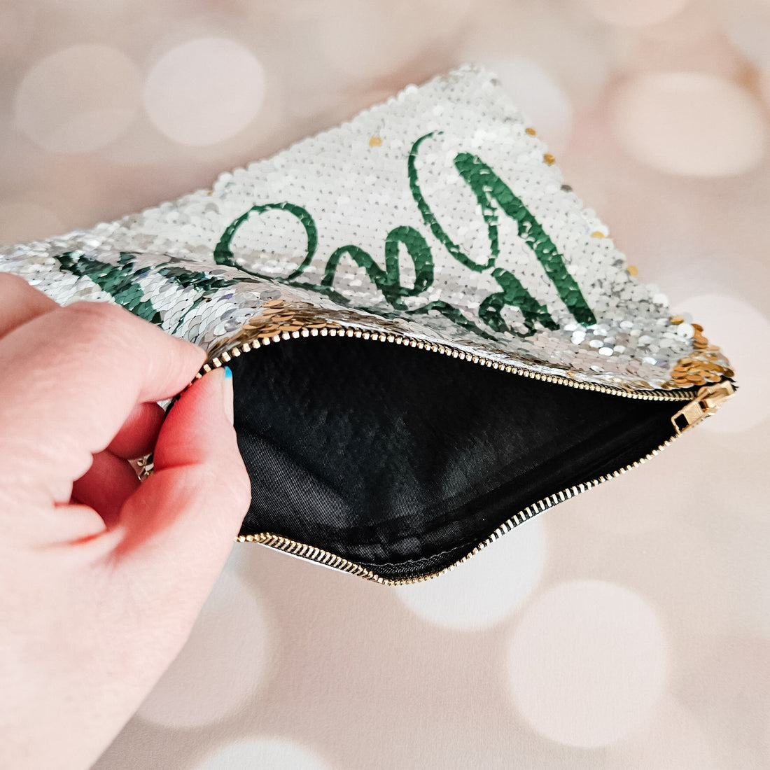 Plant Based 420 Sequin Cosmetic Case