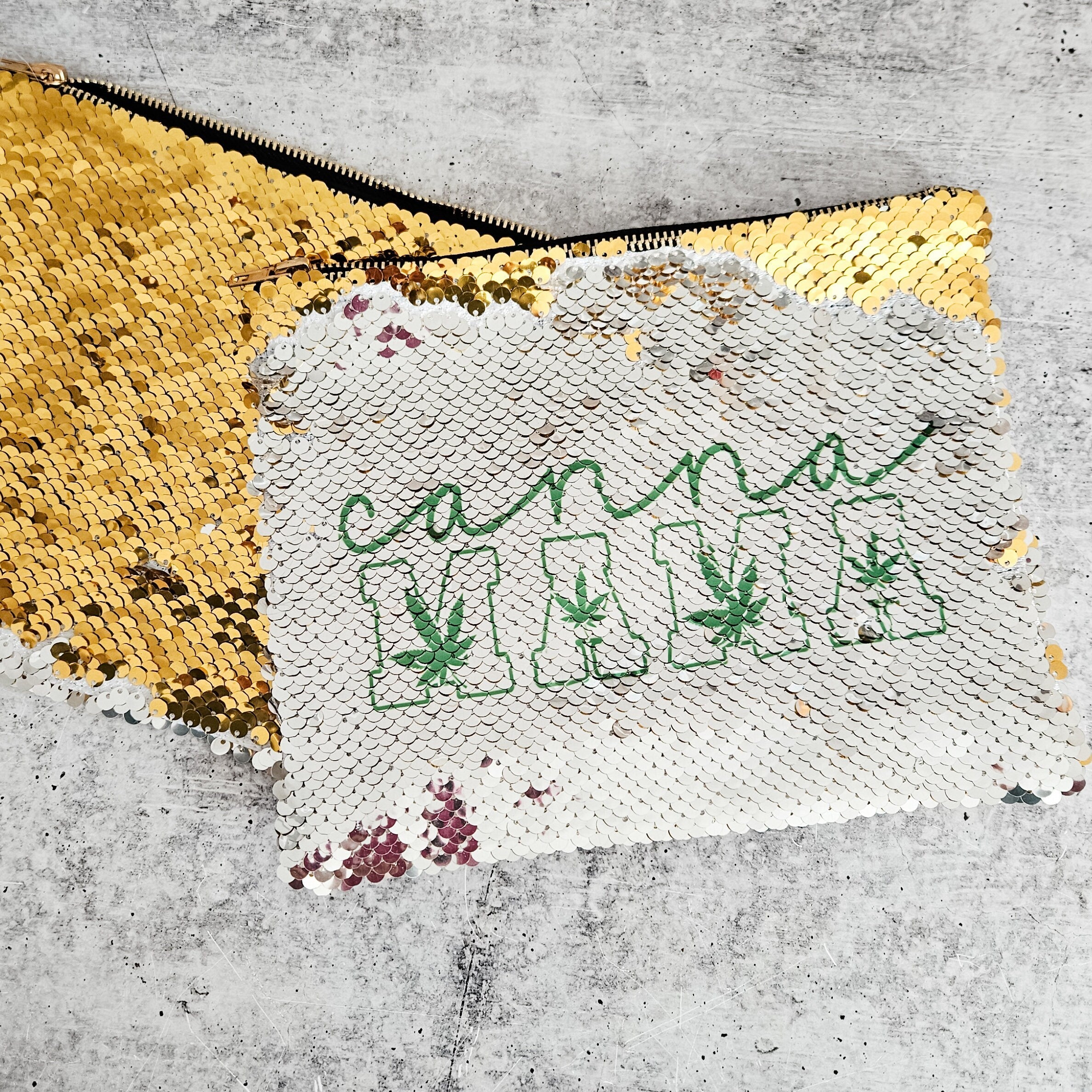 Cannamama 420 Sequin Cosmetic Case