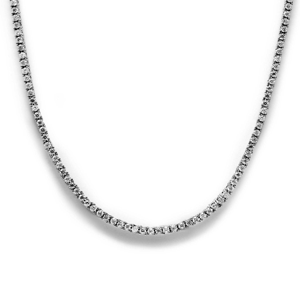 Unisex 2mm Real Moissanite Tennis Chain
