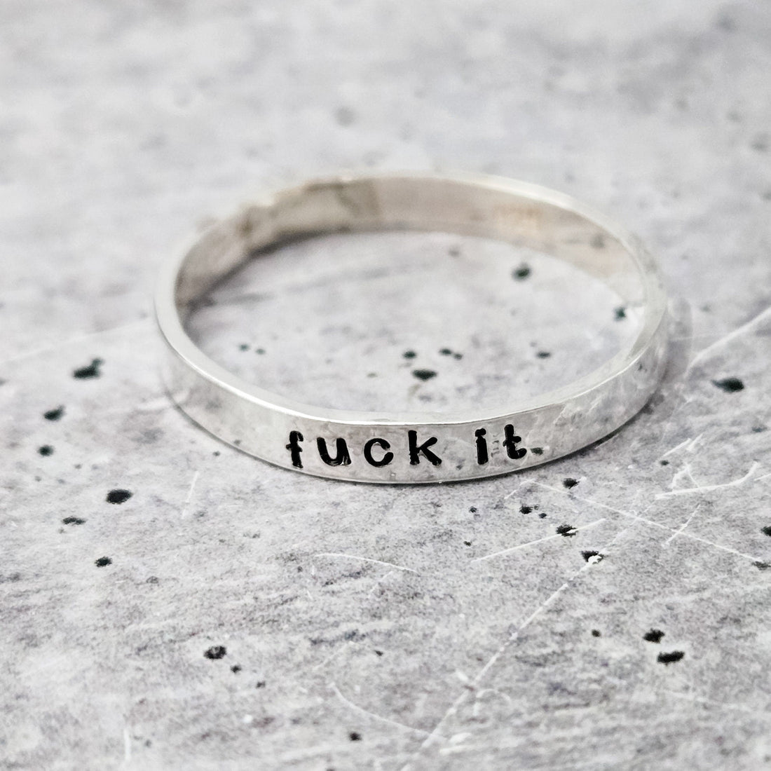 FUCK IT Sterling Silver Ring