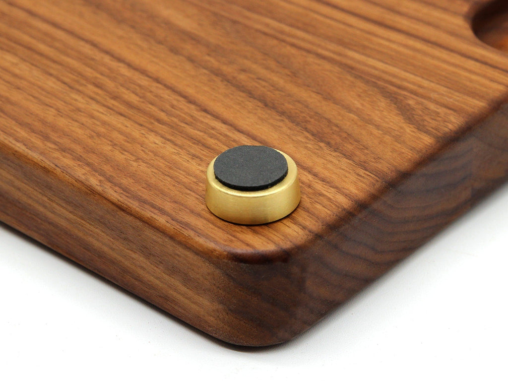 Premium Brass Cutting Board Feet - Set of 4, Includes Non-Slip Pads, and Phillips Screws. 1" Diameter Brass Hardware. 100% Made in the USA