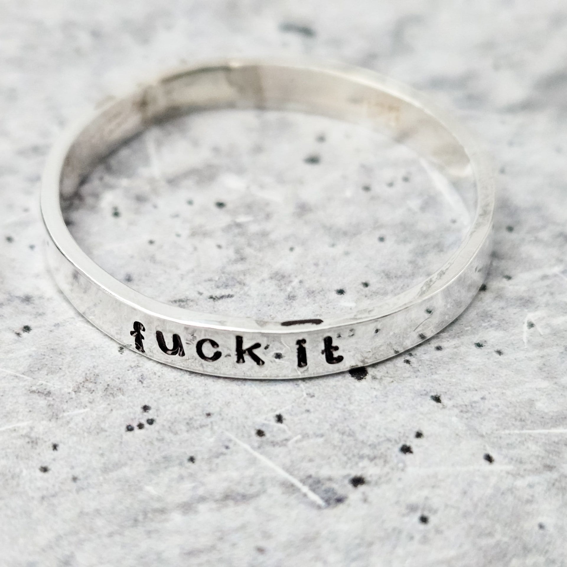 FUCK IT Sterling Silver Ring