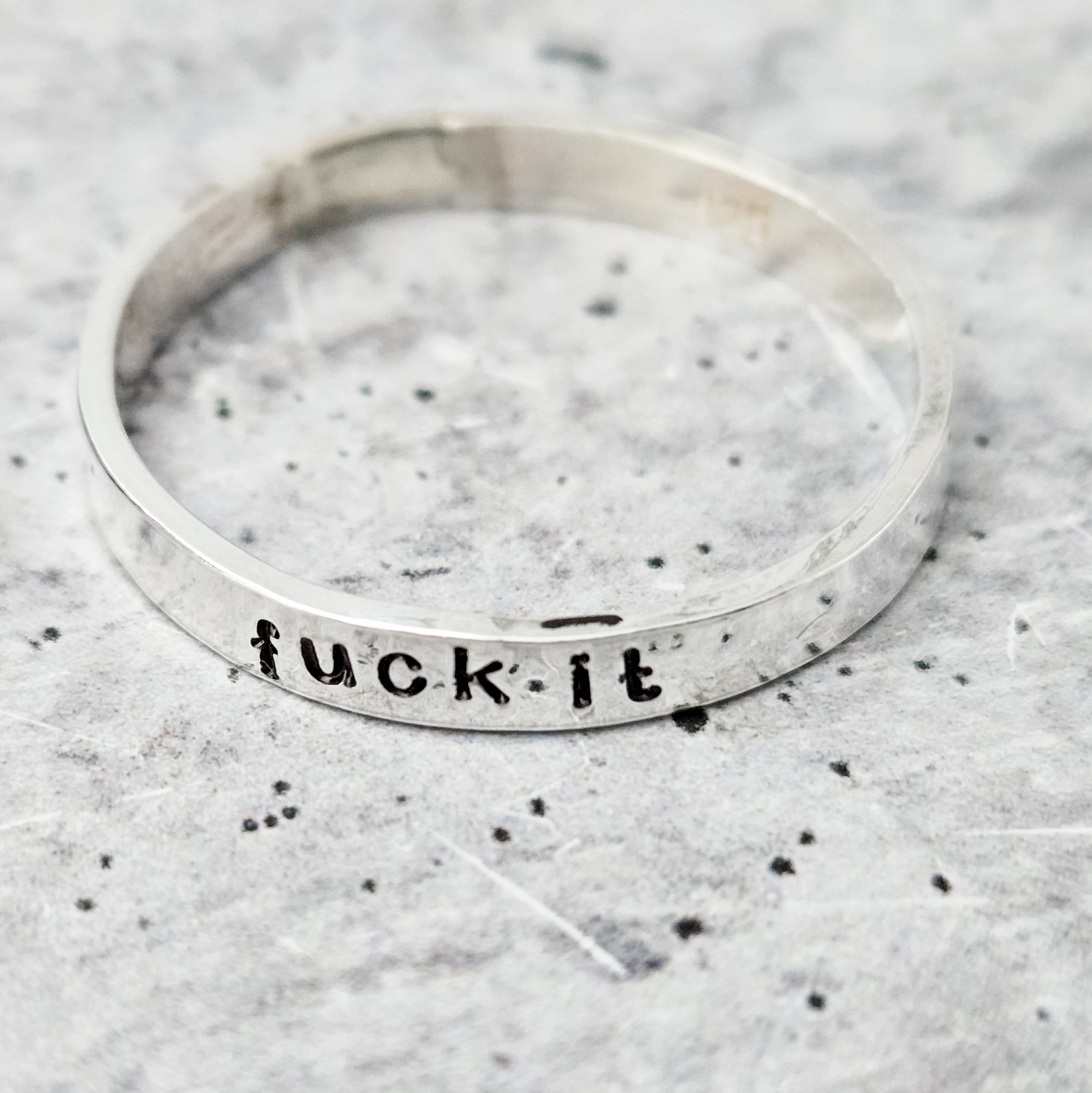 FUCK IT Sterling Silver Ring