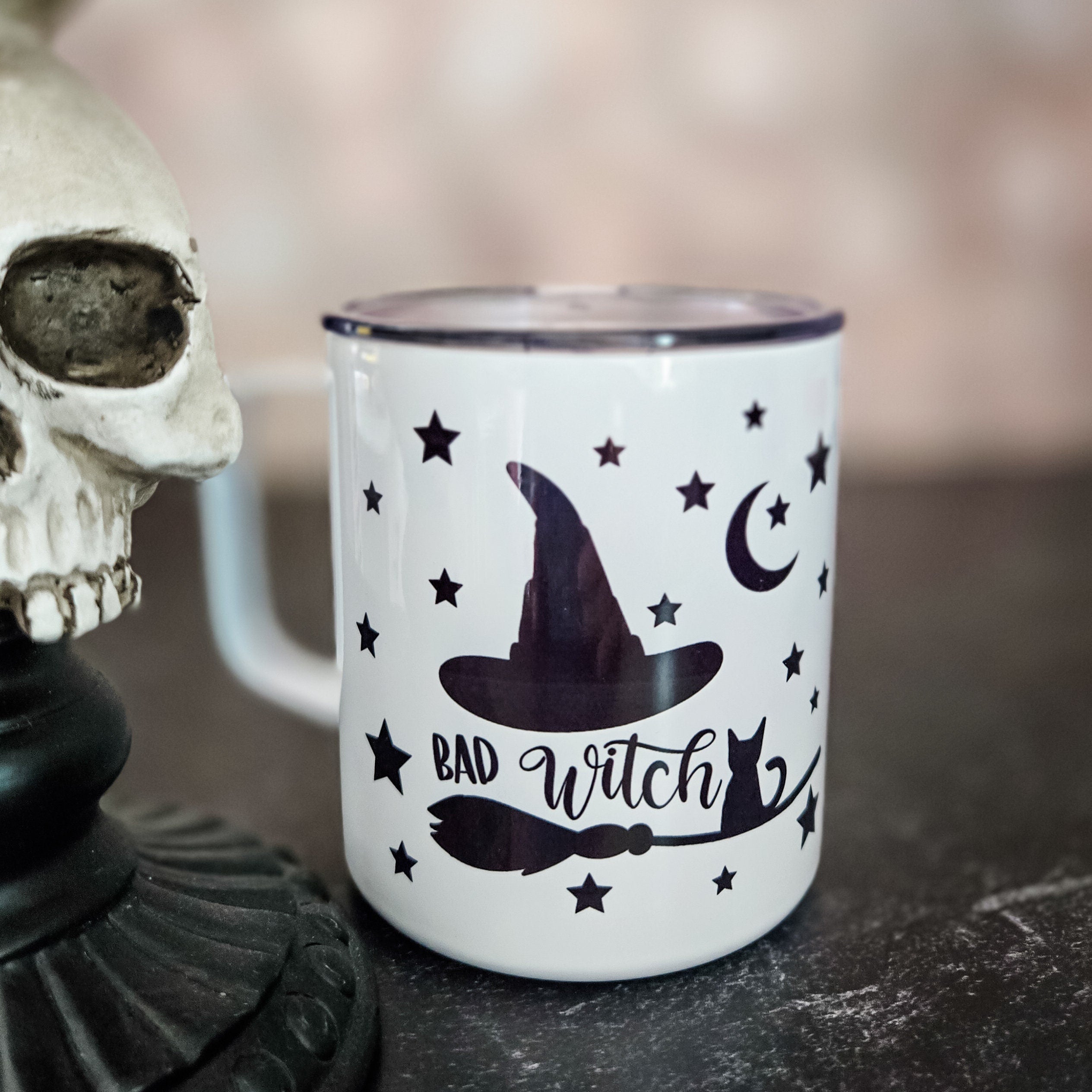 Bad Witch Halloween Travel Mug with Lid