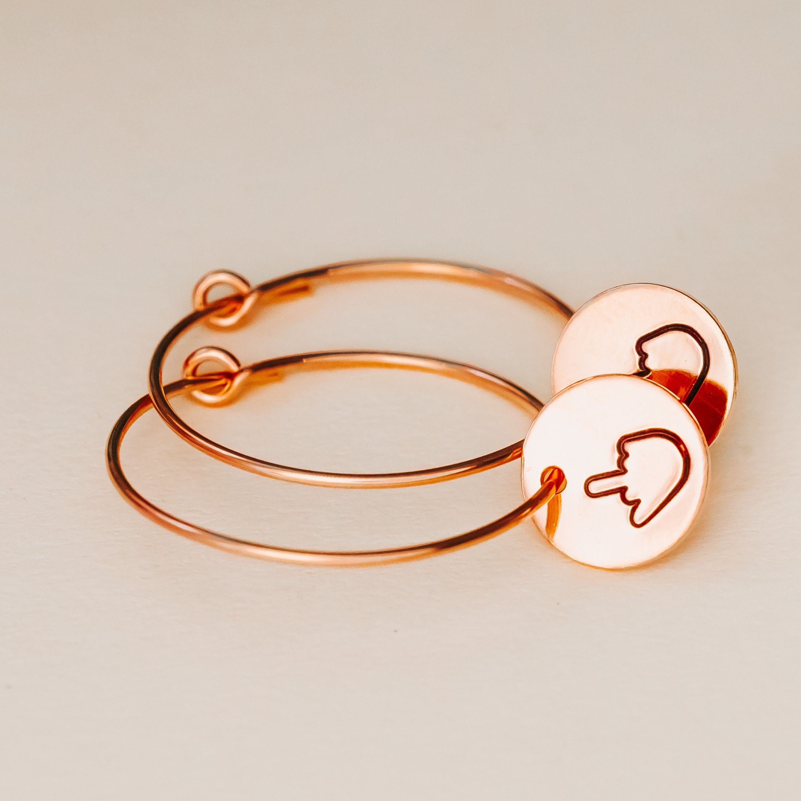 Middle Finger Dainty Hoop Earrings