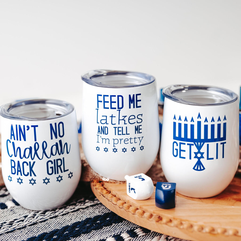 Gelt Digger Chanukah Wine Tumbler