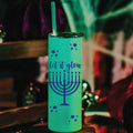 Let It Glow Hanukkah Glow in the Dark Drink Tumbler