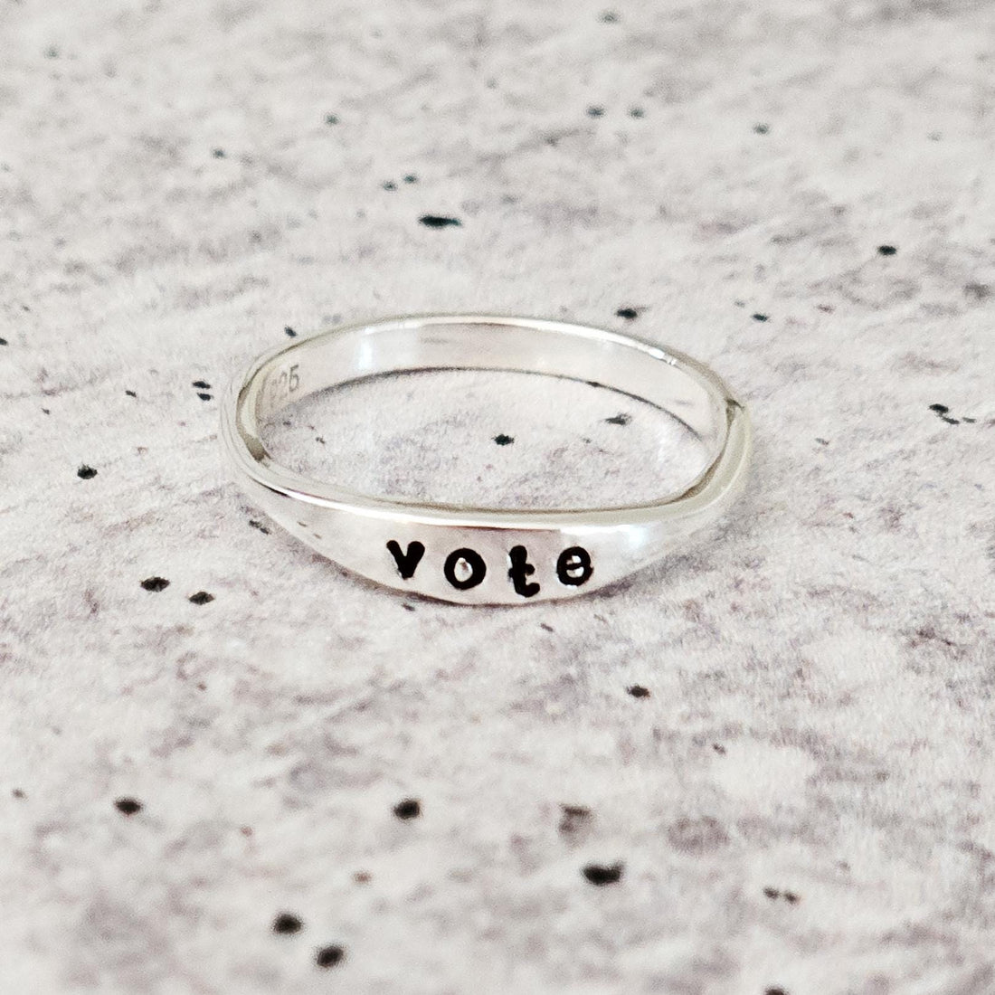 Vote Dainty Ring: Sterling Silver or Gold Plated