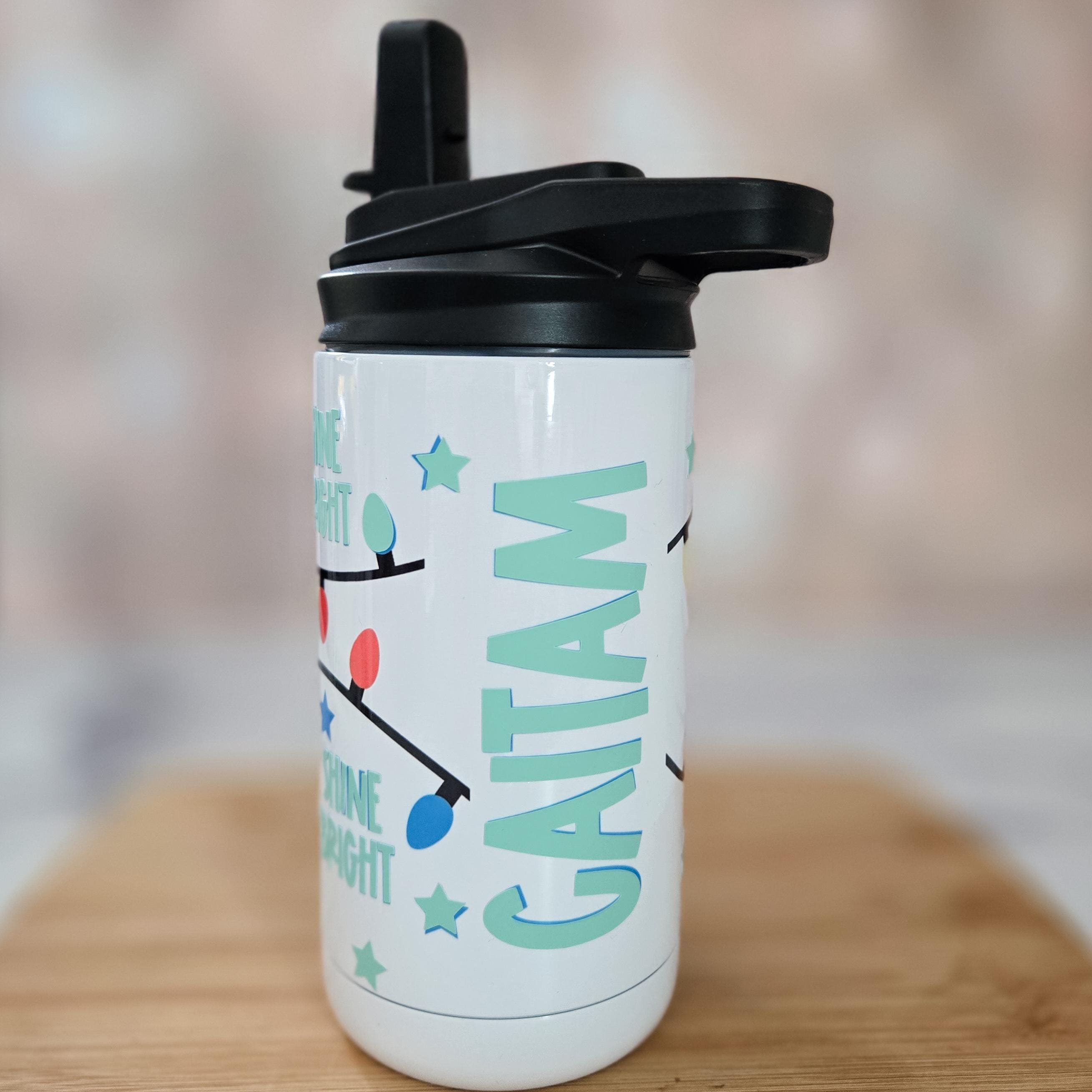 Kids Shine Bright Christmas Lights Glow-in-the-Dark Sippy Cup