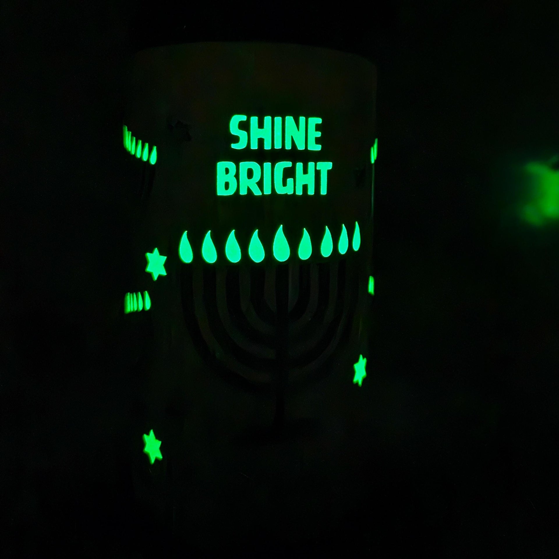 Mommy and Me Shine Bright Hanukkah Glow-in-the-Dark Tumbler Set
