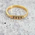 Class of 2025 Dainty Gold or Silver Ring
