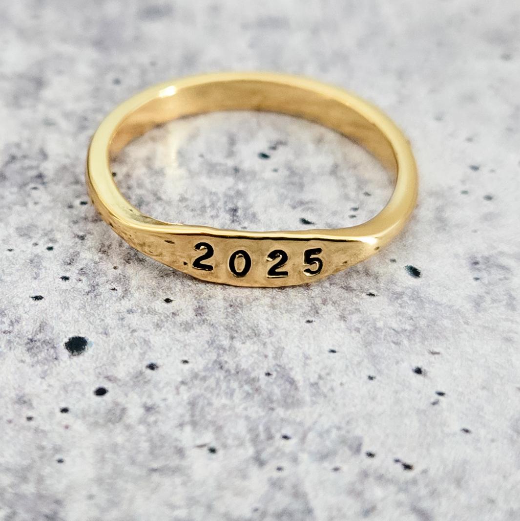 Class of 2025 Dainty Gold or Silver Ring