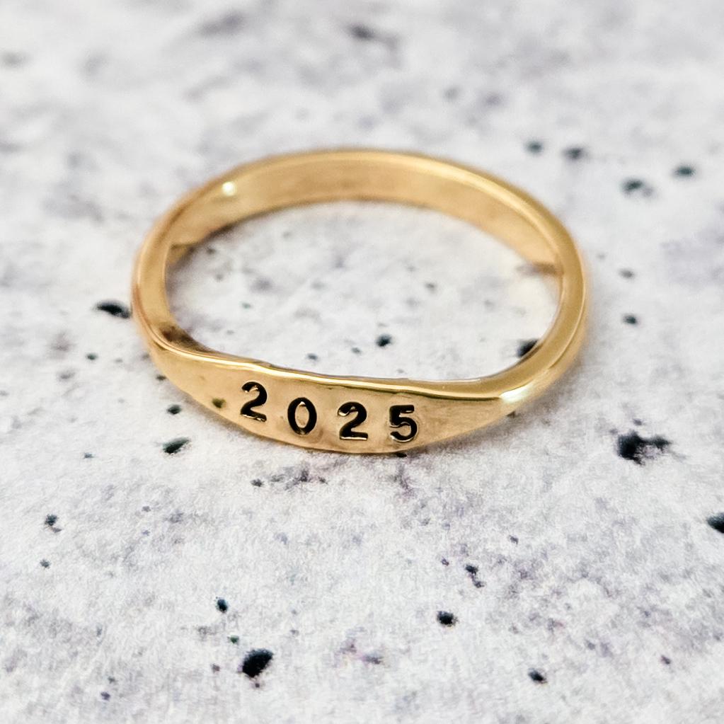 Class of 2025 Dainty Gold or Silver Ring