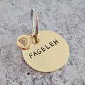 Fageleh Hand Stamped Brass Keychain for LGBTQ