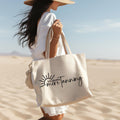 Less Planning More Tanning Personalized Oversized Teacher Beach Bag