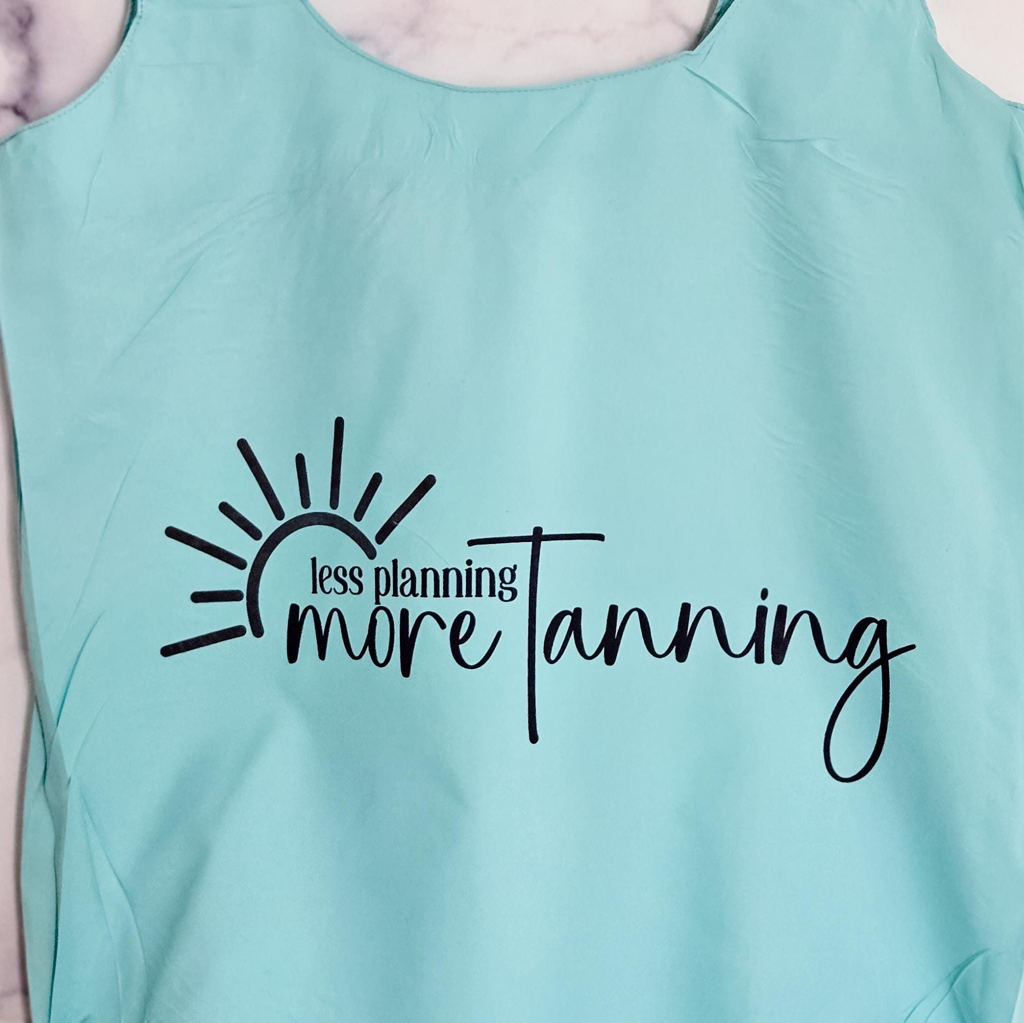 Funny Teacher Summer Beach Bag - Less Planning More Tanning Tote Bag