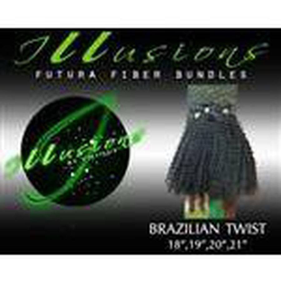 4-Piece Brazilian Twist Futura Fiber Bundle Set with Closures