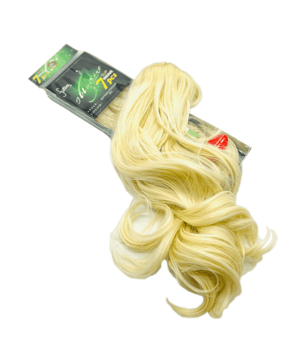 7-piece butterfly hair clip set in various shades for glamorous hairstyling