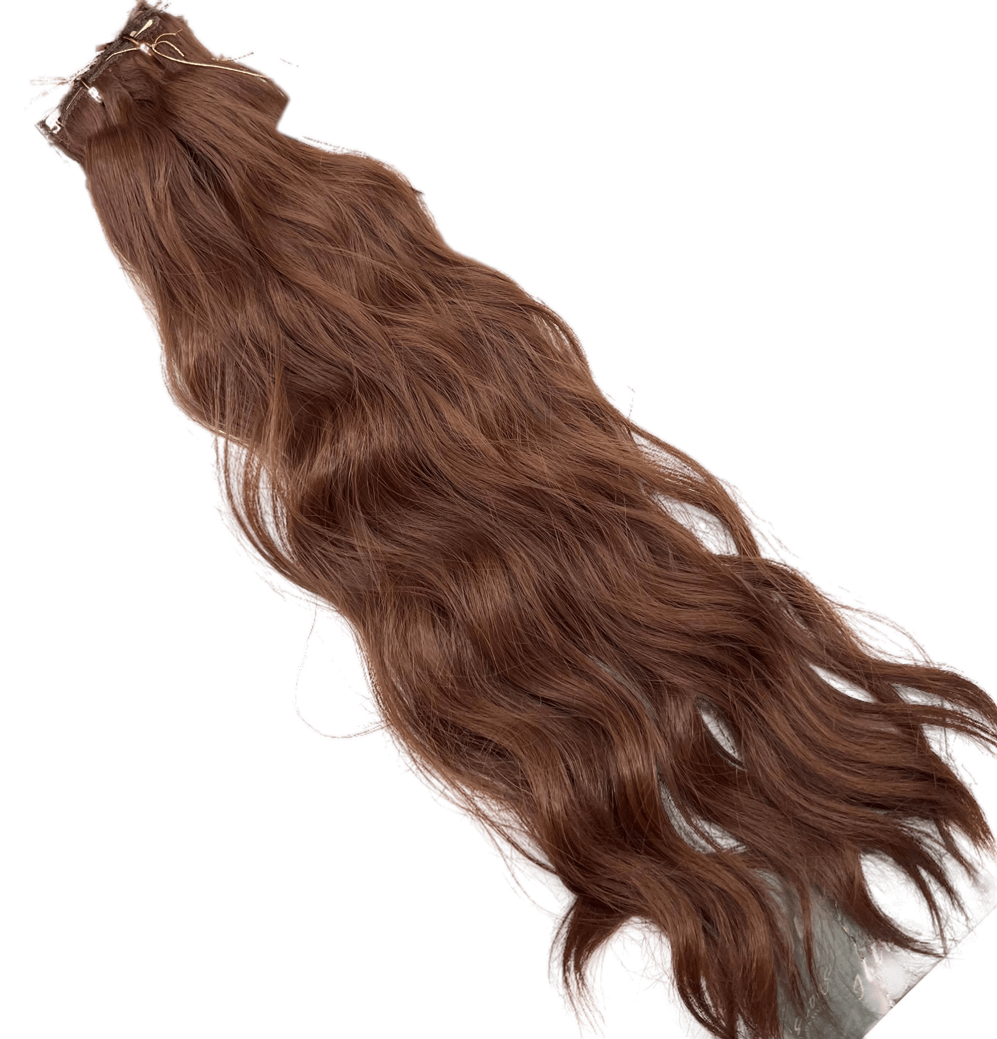 7 Piece Flamingo Clip-On Hair Extensions Blonde Dark-Brown Mix