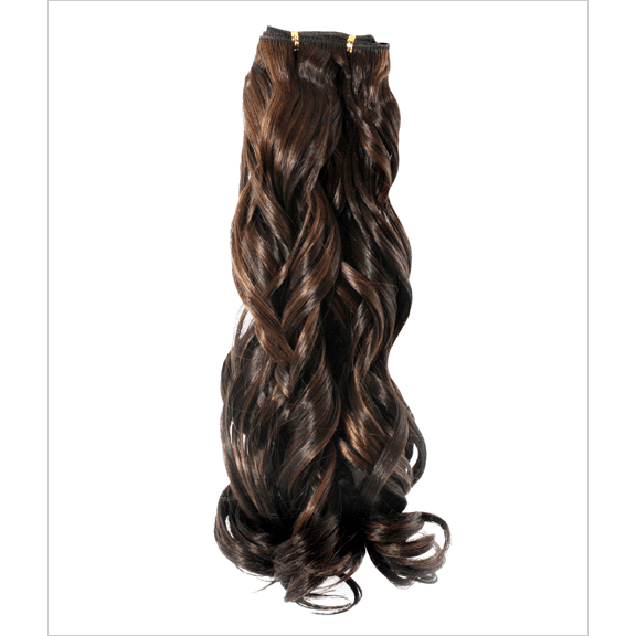 Illusions Collection Utopia Curl 16 inch hair extension in a voluminous, curly style