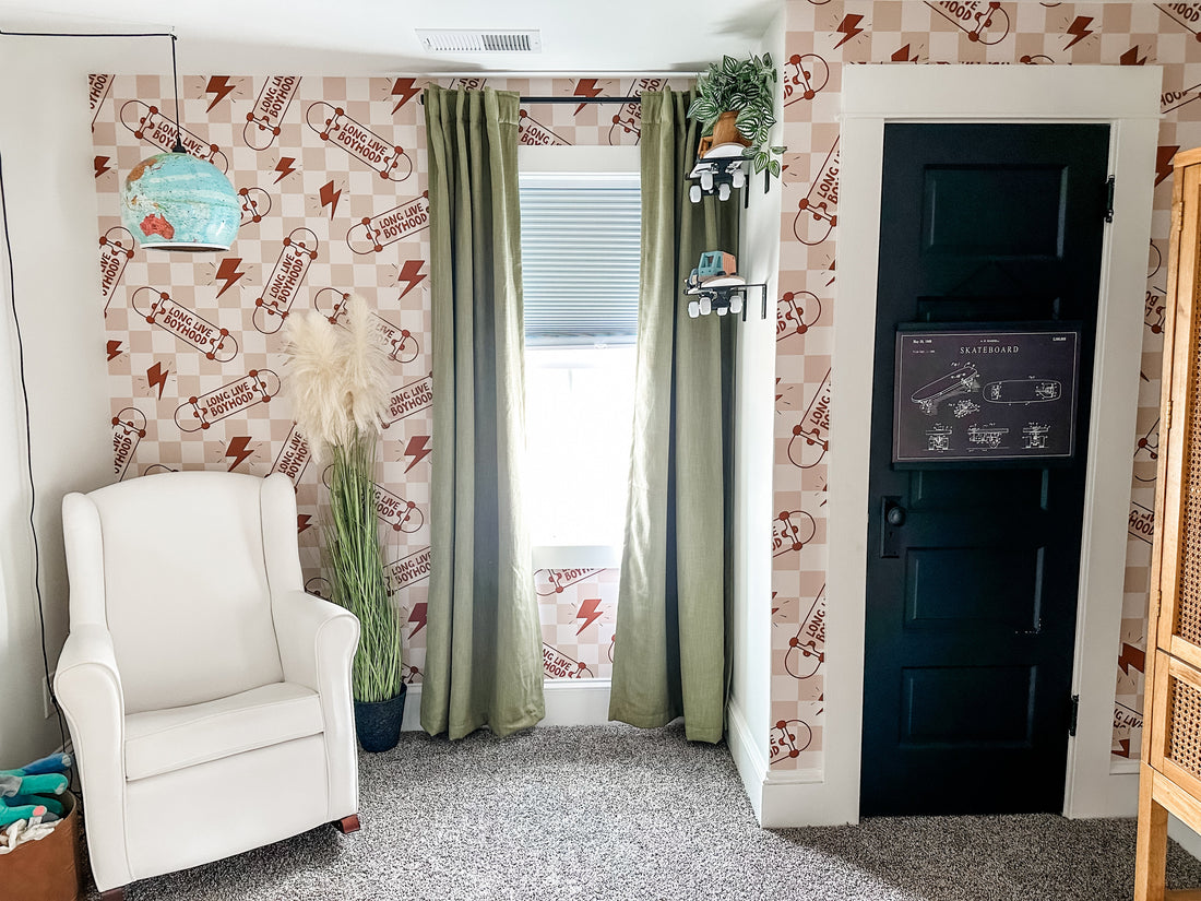 Jax Geometric Skater Wallpaper in Beige and Brown