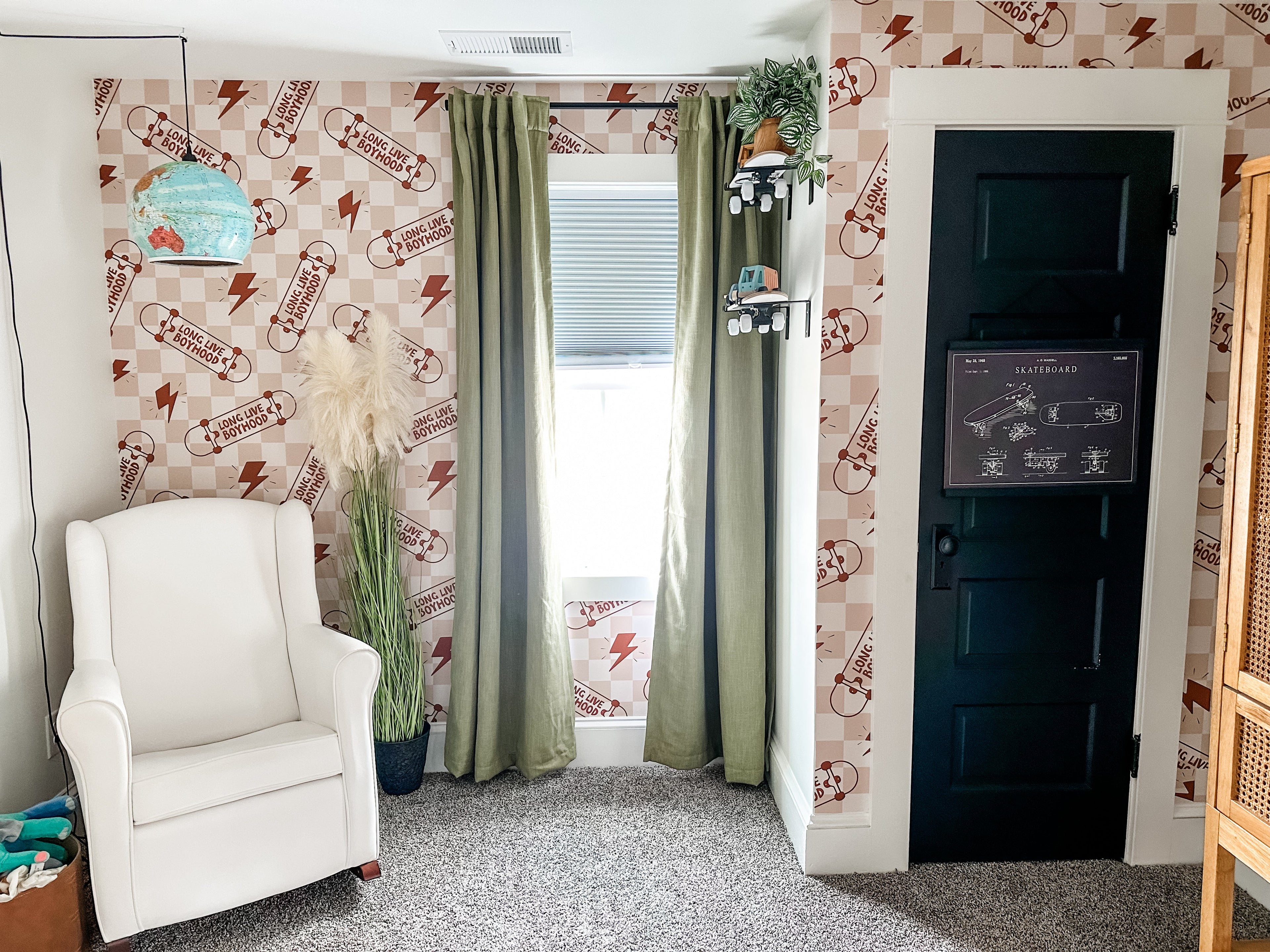 Jax Geometric Skater Wallpaper in Beige and Brown