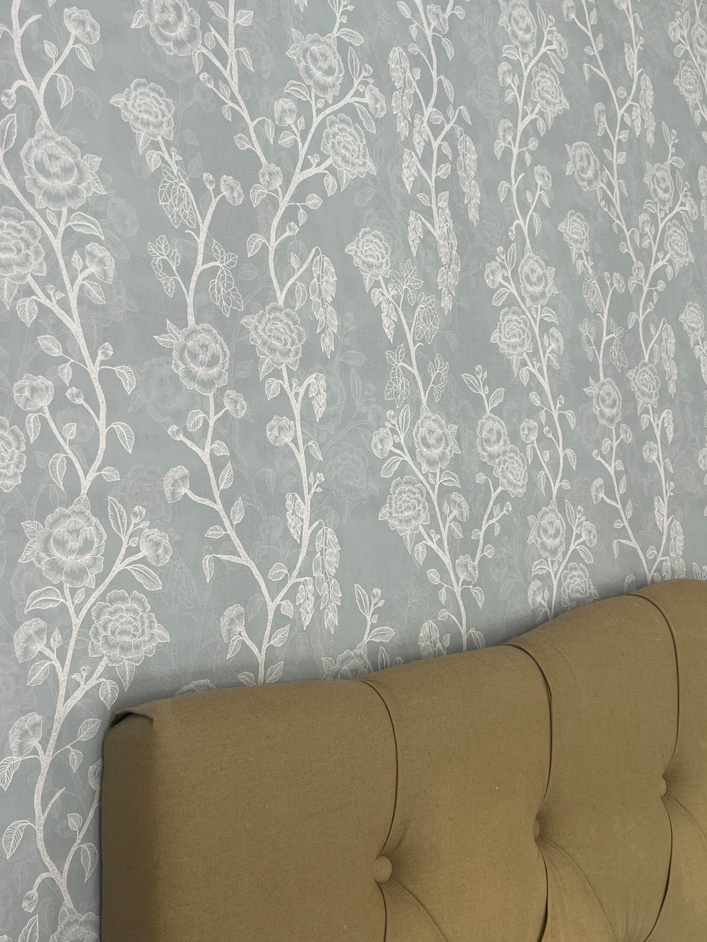 Marina Floral Removable Wallpaper in Sage-Green and Blush-Pink