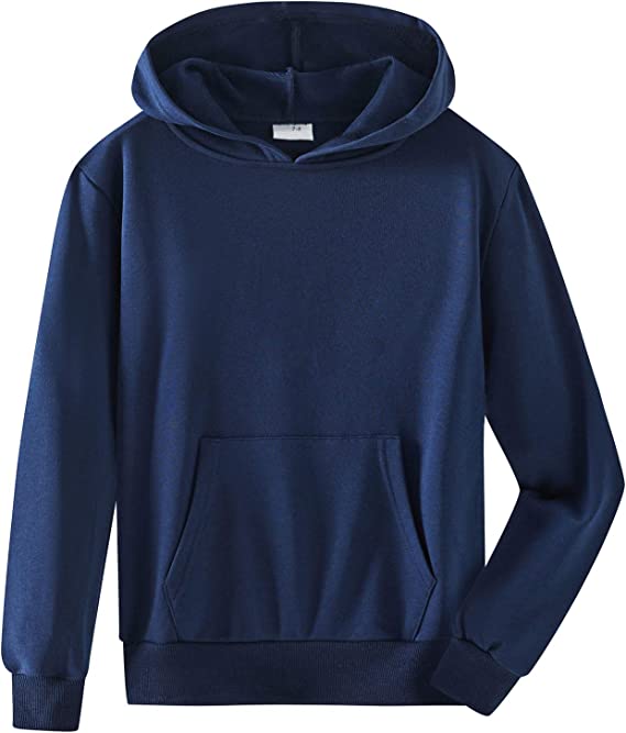 Youth pullover hoodie for school and casual wear, featuring a comfortable fit and classic design.