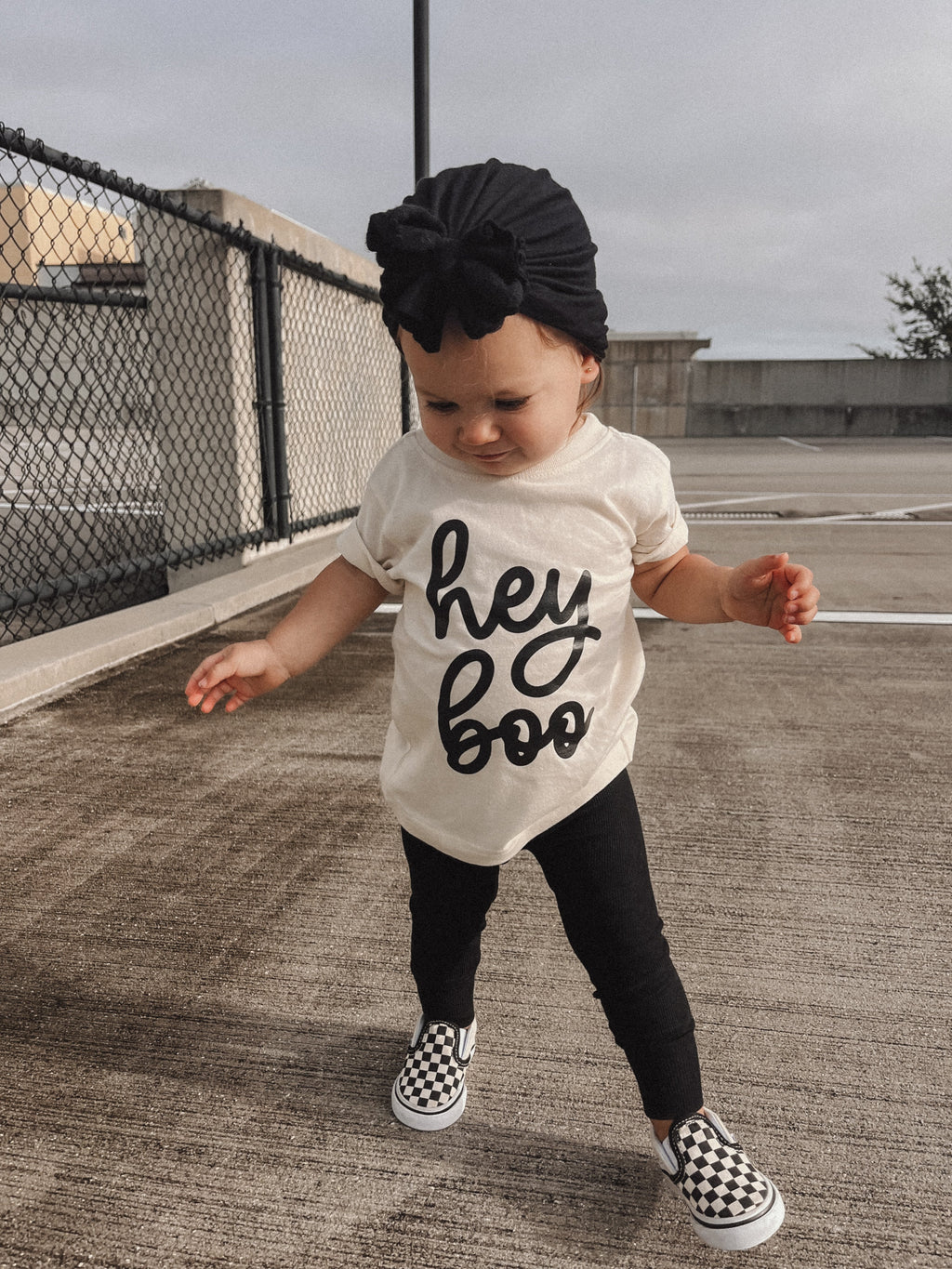 Minimalist unisex crew neck tee with Hey Boo print available in multiple colors