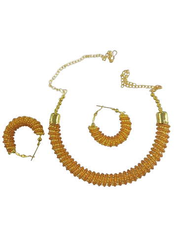 Sleek gold-polished brass Hasli design statement choker