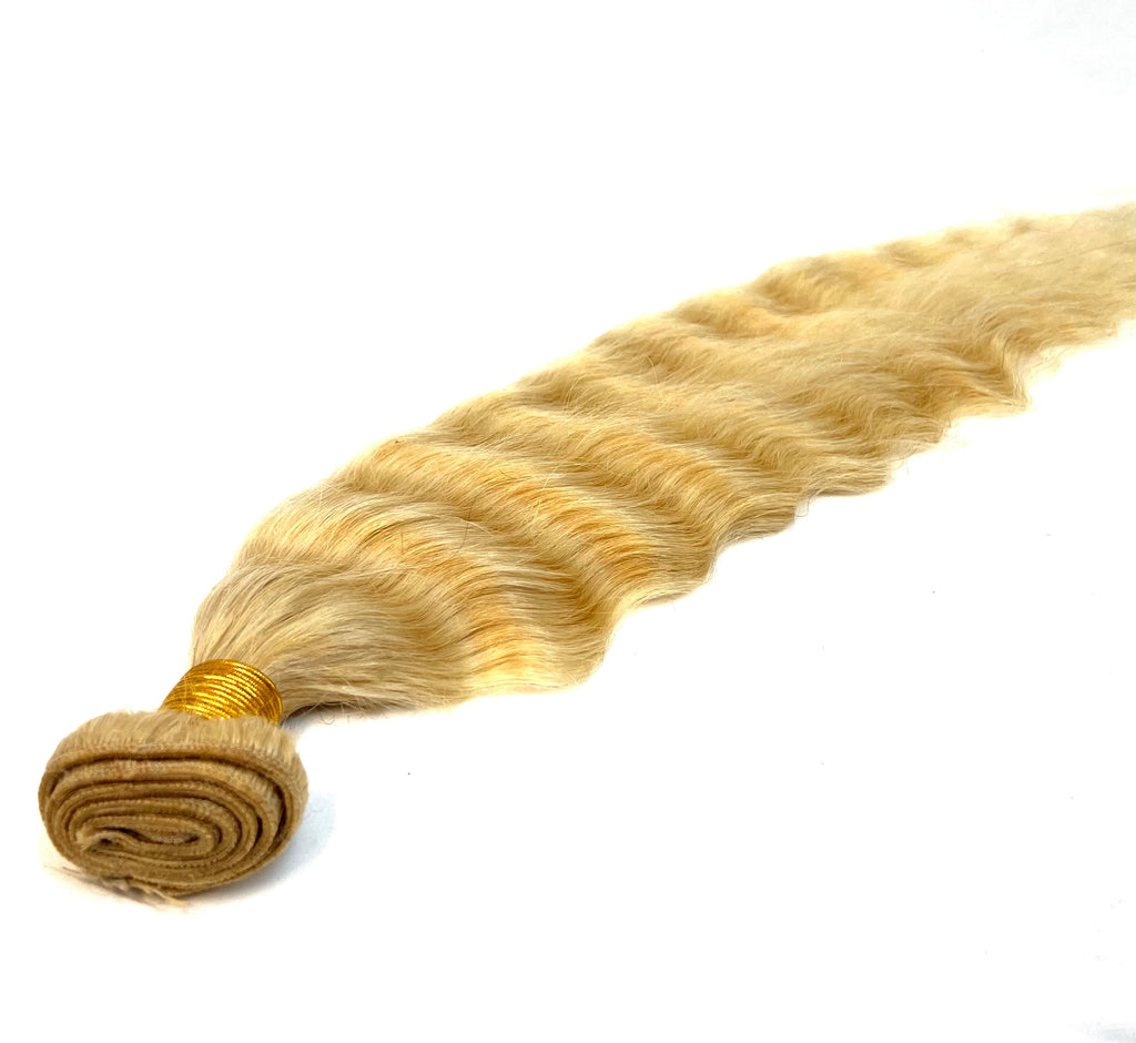 RIO Malaysian Ukrainian Human Hair Bundle Platinum Blonde 24-26"