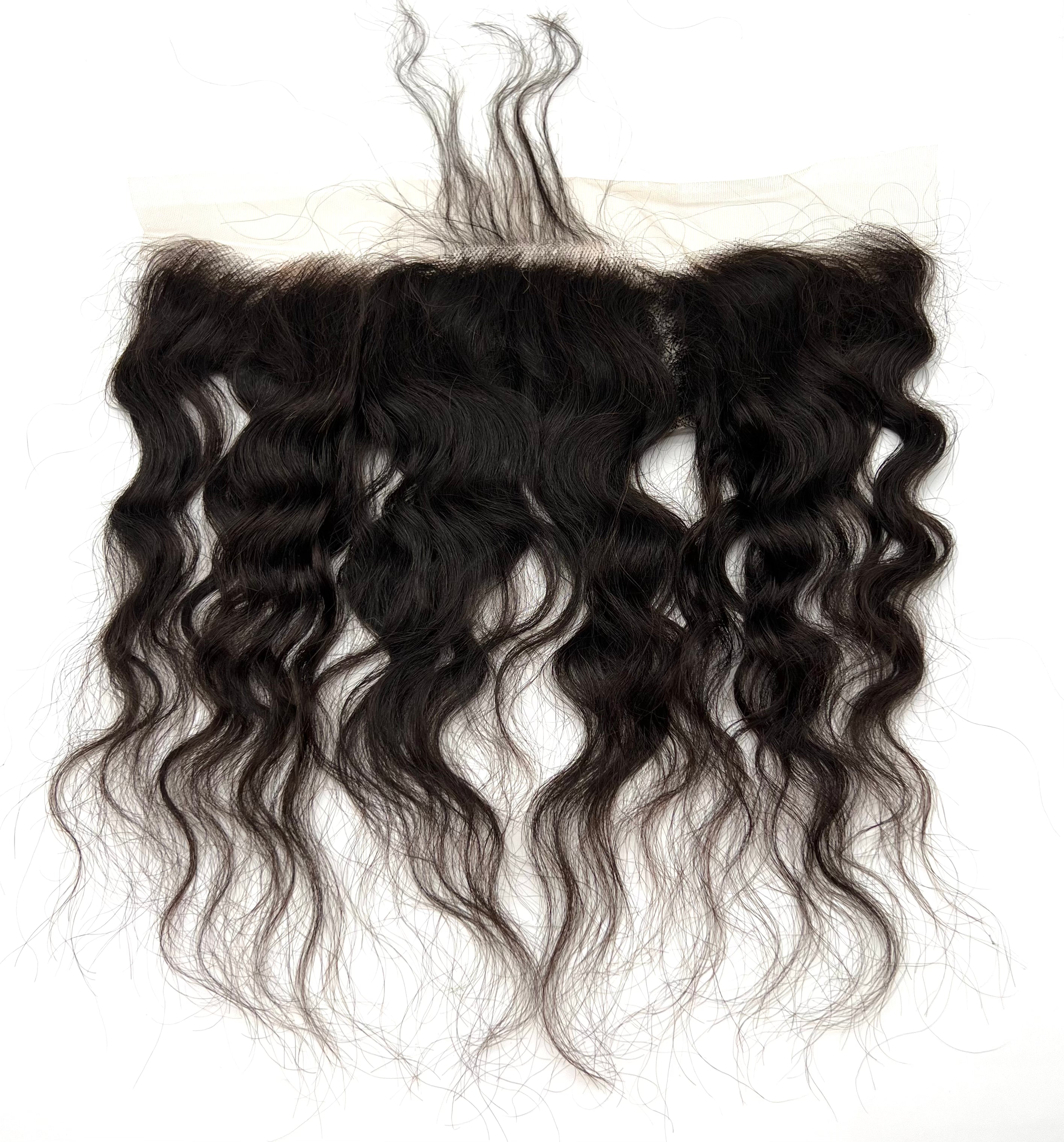 13x4 ear to ear natural black human hair lace frontal