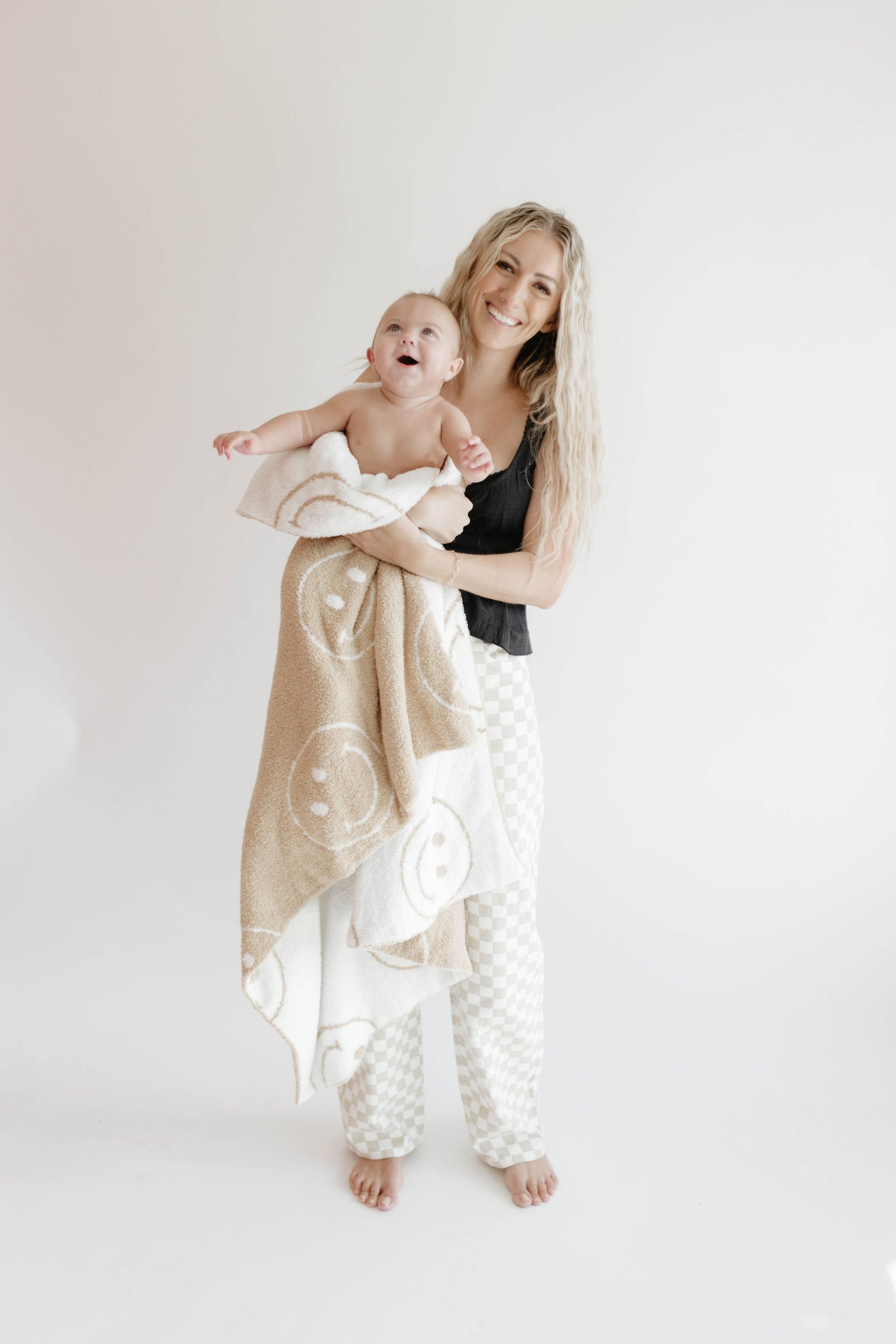 Plush Blanket  | Just Smile Black & White