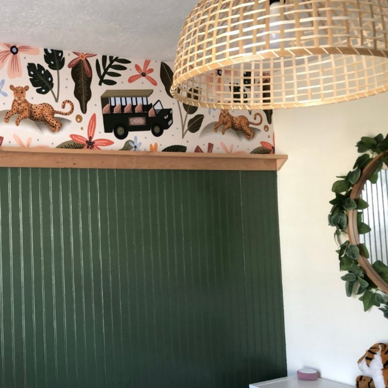 Charleston Whimsical Floral Wallpaper in Multicolored Safari Tones