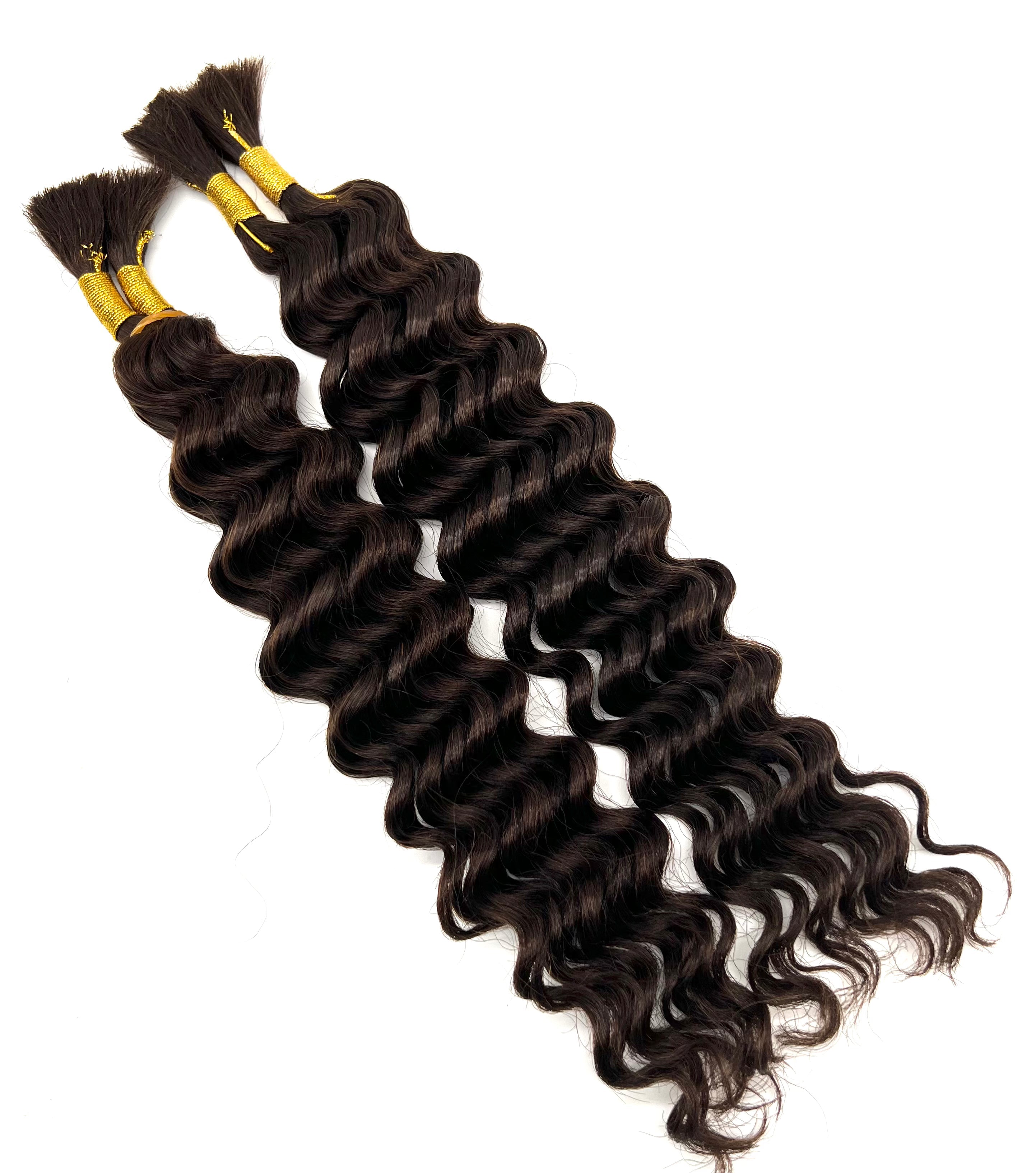 18-Inch Deep Bulk Human Hair Extensions for Natural Styling