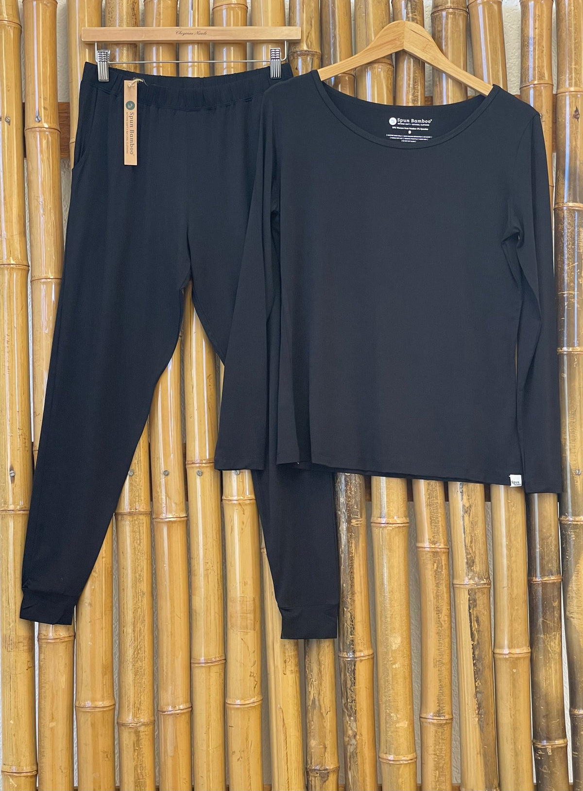 Women's Bamboo Lounge Set Long Sleeve Tee & Joggers