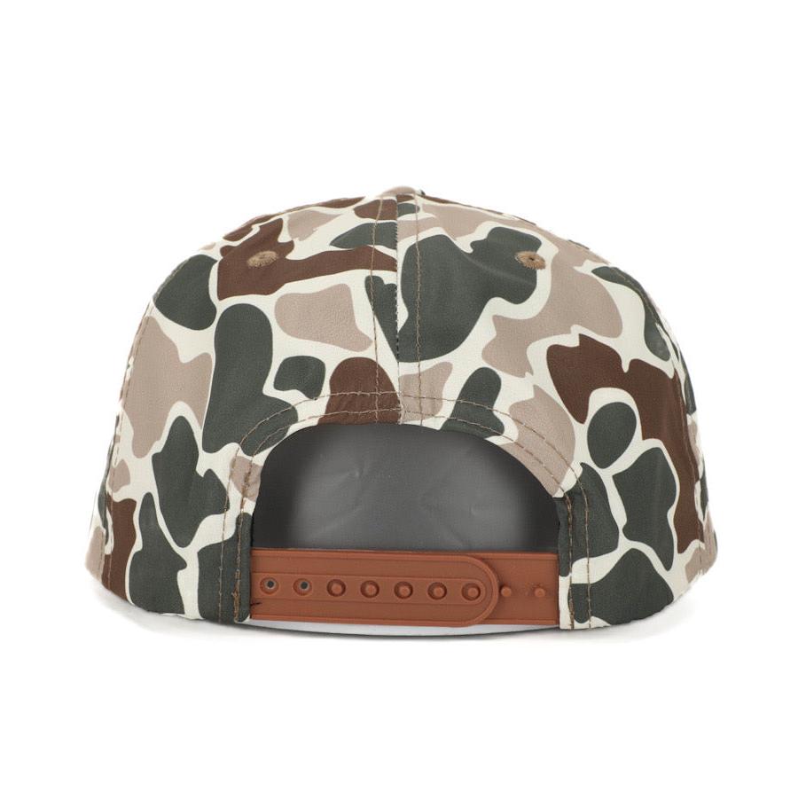 Youth Leather Patch Vintage Rope Hat in Green and Brown