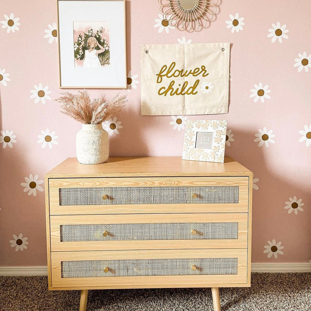 Camilla Floral Removable Wallpaper in Pink, White, and Brown