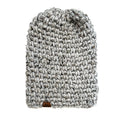 Crochet Simple Slouch Hat | Grey Marble Beanie