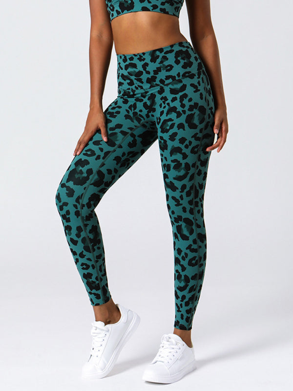 Women's High Waist Hip Lift Yoga Pants - Elastic Waist Fitness Leggings