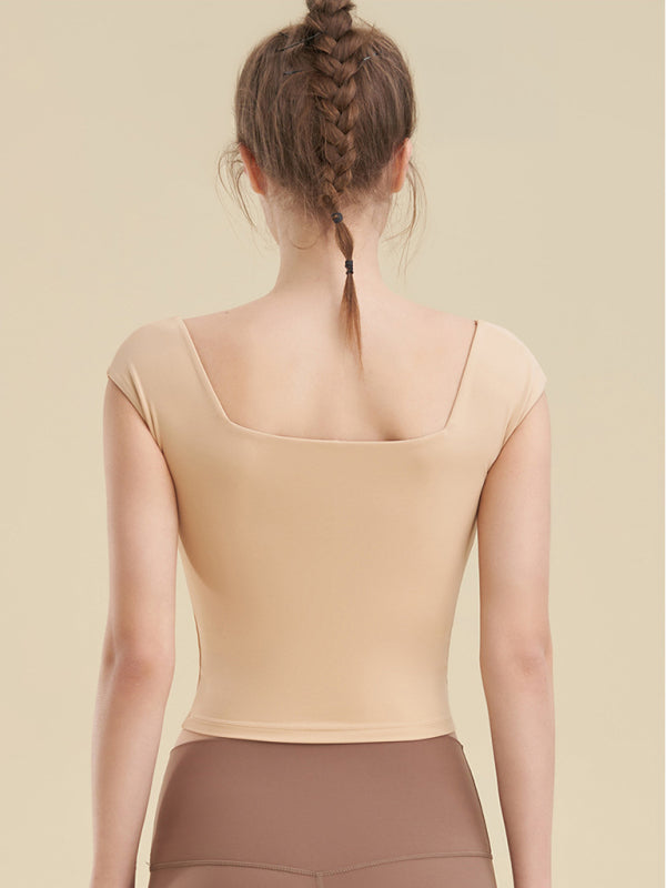 Women's Square Neck Athletic Tank Top for Yoga and Fitness - Image 2
