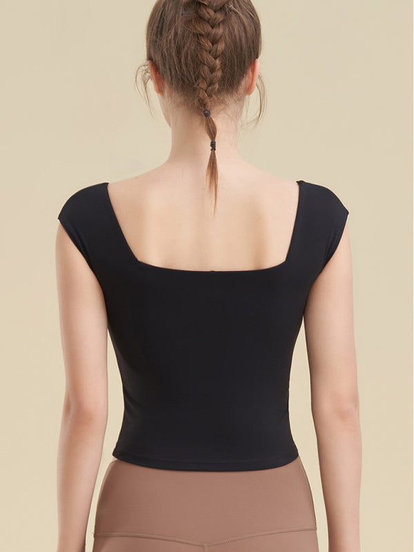 Women's Square Neck Athletic Tank Top for Yoga and Fitness - Image 14