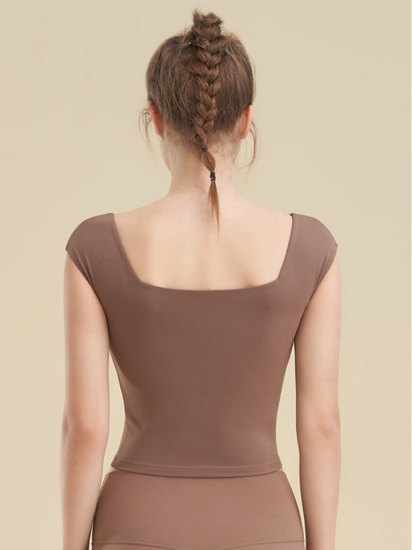 Women's Square Neck Athletic Tank Top for Yoga and Fitness - Image 5
