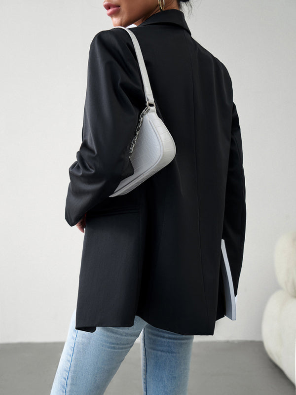 Women's Double-Breasted Blazer Jacket in Khaki and Multiple Colors - Image 14