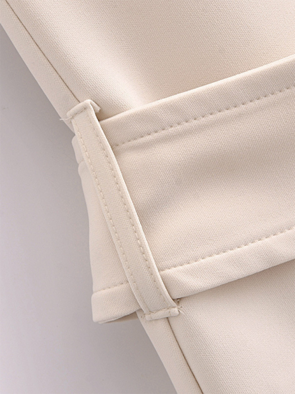 Belted Fitted Dress | Spring Summer Casual | Blue & Cream Colors