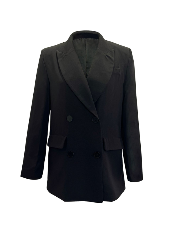 Women's Solid Color Blazer - Long Sleeve - Lapel Collar - Multiple Colors - Autumn Winter
