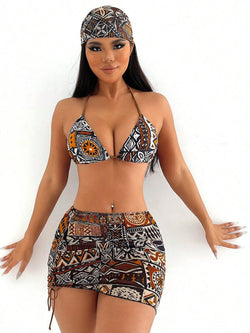 Sexy bikini four piece set