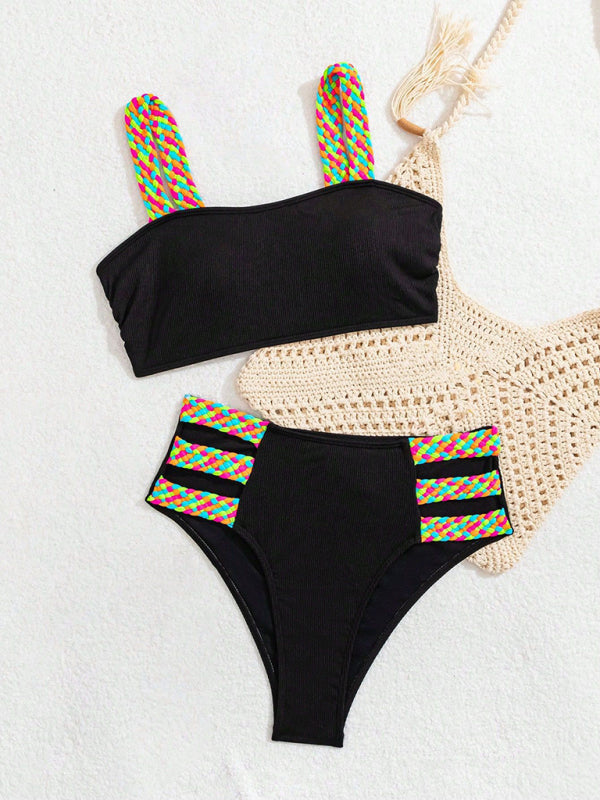 Women's Braided Bikini Set - High Elasticity Swimwear